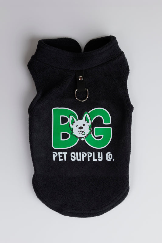 Fleece vest with collar